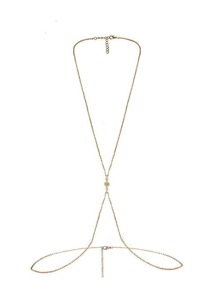 BODY CHAIN NECKLACE WITH WAIST BELT